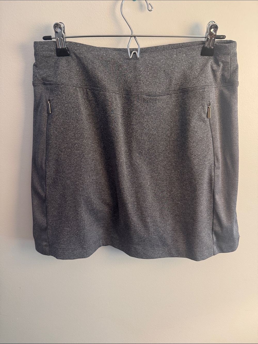 Callaway Heather Gray Golf Skort with Zip Pockets